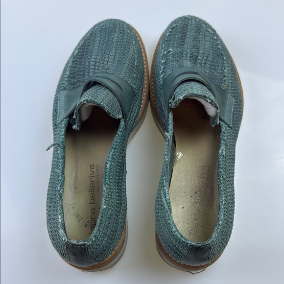 Laura Bellariva Blue-Green Woven Leather Loafers - Size 36 - N279-29 - Picture 4 of 8